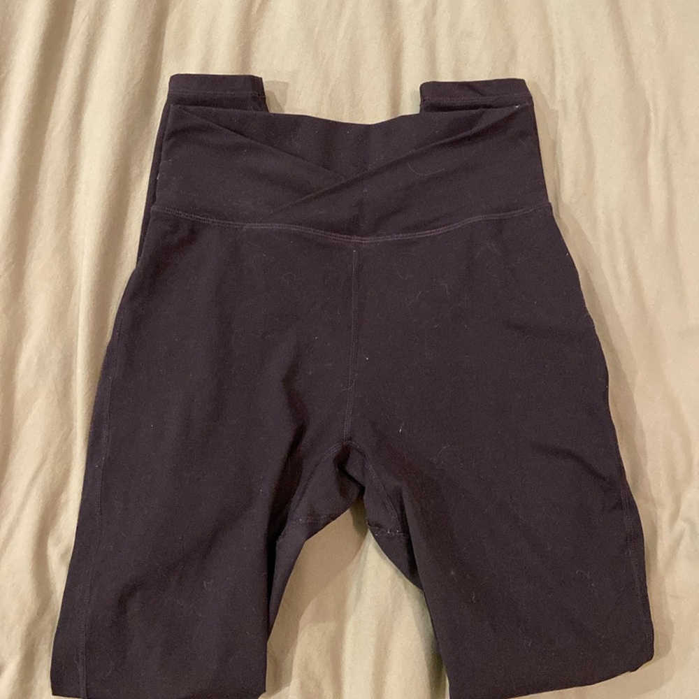 Alphalete Criss Cross Surface Power Leggings 27" Size Medium
